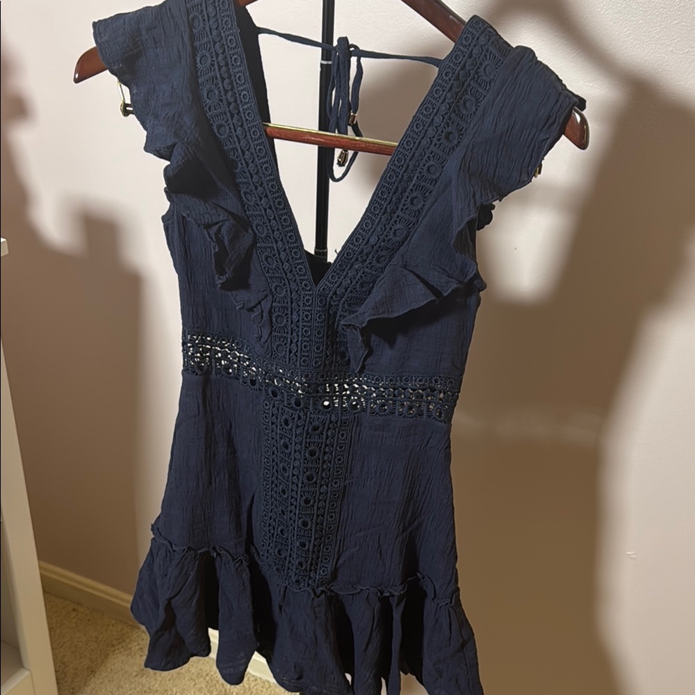 Elegant Navy Blue Women's Dress